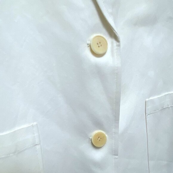 Blossom Brand Boyfriend Jacket Small Cotton Blend  Cream White Korea Luxury - Picture 6 of 9